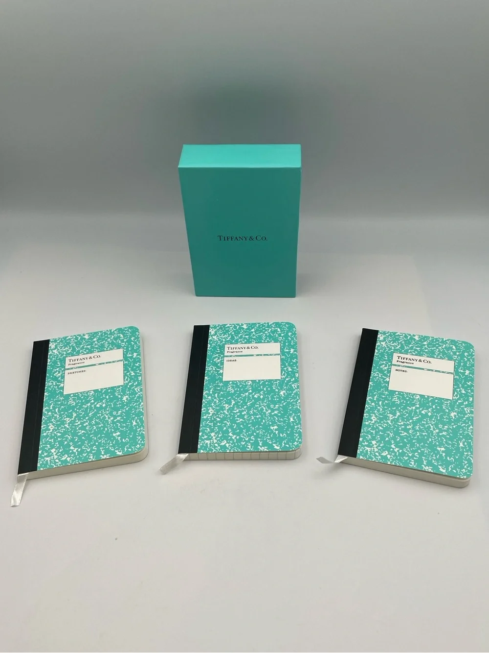 *New* Tiffany & Co. Set of 3 Mini Notebooks - Blank, Graph, and Lined Paper